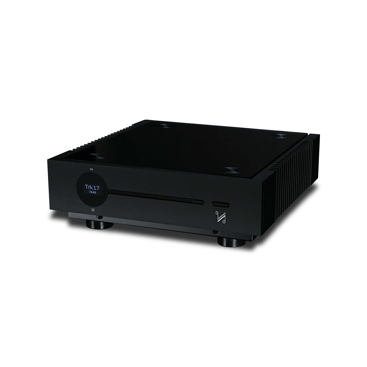 QUAD Artera Solus 黑色一體式綜合擴大機側面細節